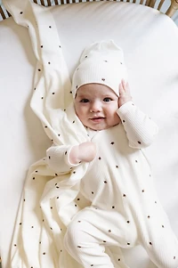 Unisex Cotton Ribbed Zipper Footie - Baby