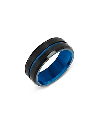 Bloomingdale's Fine Collection Men's Blue & Black Ion Plated Band