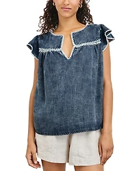 Tafia Relaxed Fit Cap Sleeve Top