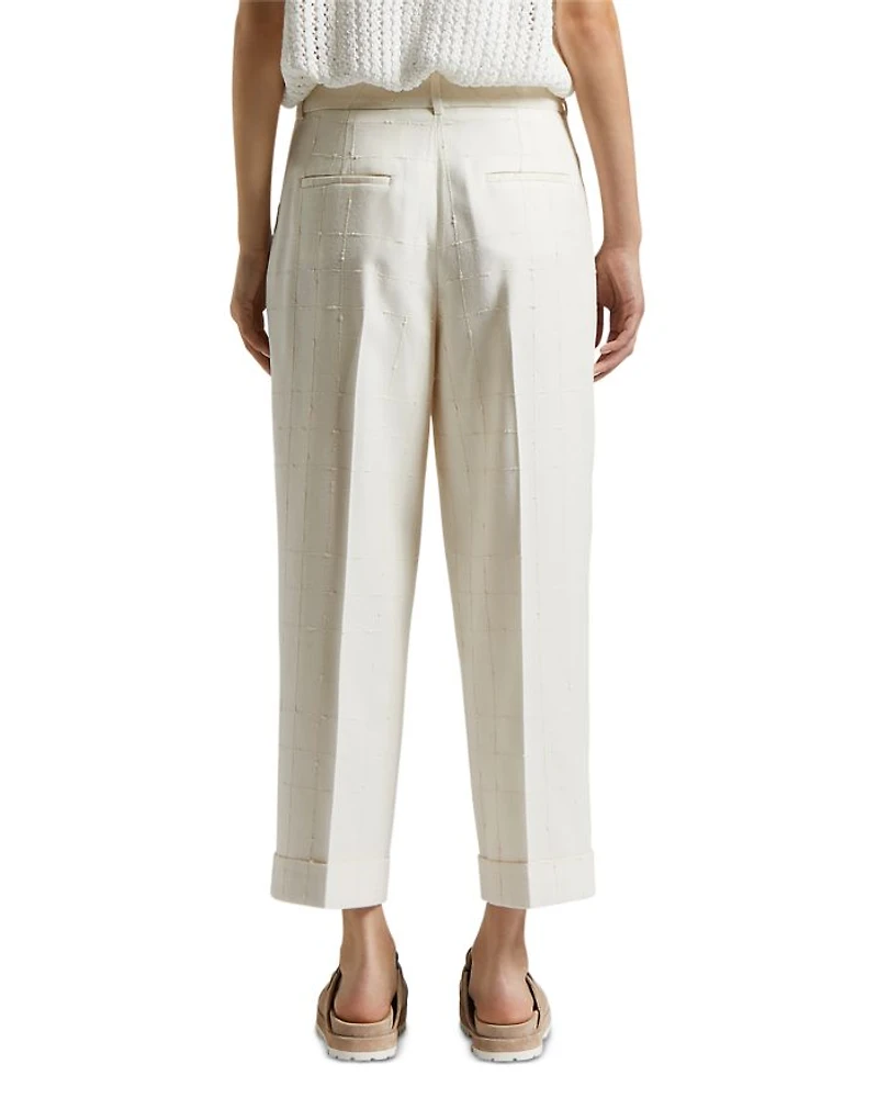 Cuffed Straight Palazzo Pants