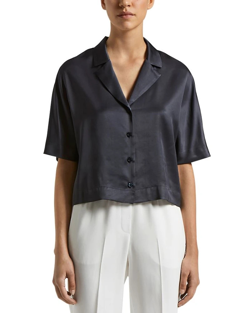 Notch Collar Blouse