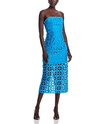 Milly Kait Tile Lace Midi Dress - Exclusive