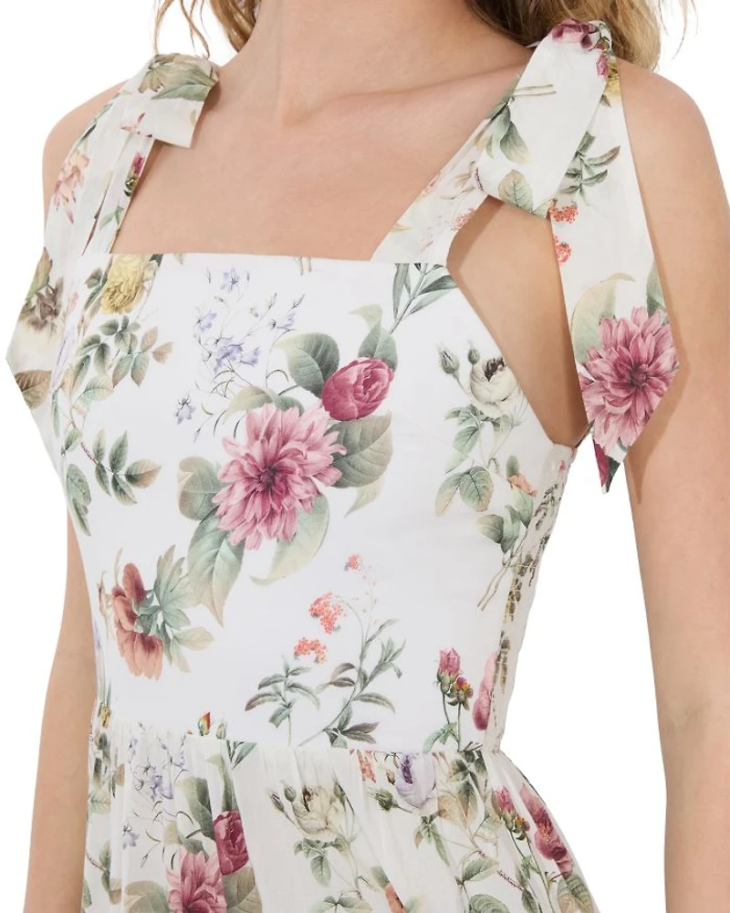 Monnie Shoulder Tie Maxi Dress