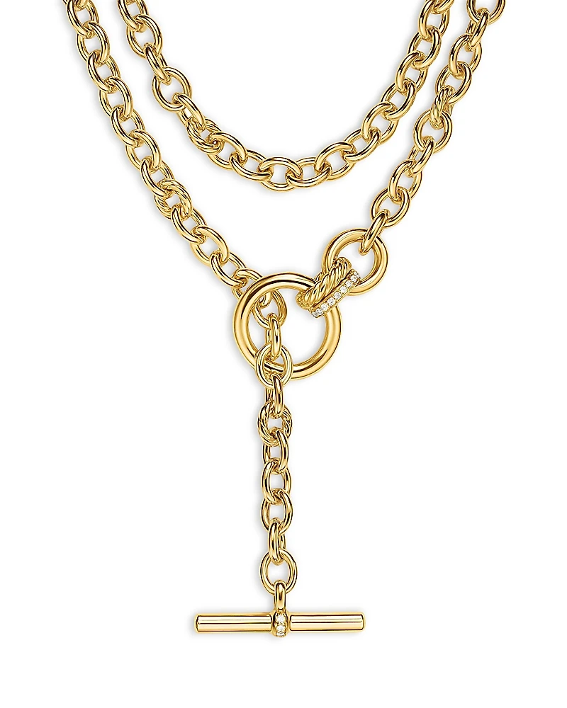 David Yurman Dy Mercer Double Row Toggle Chain Necklace