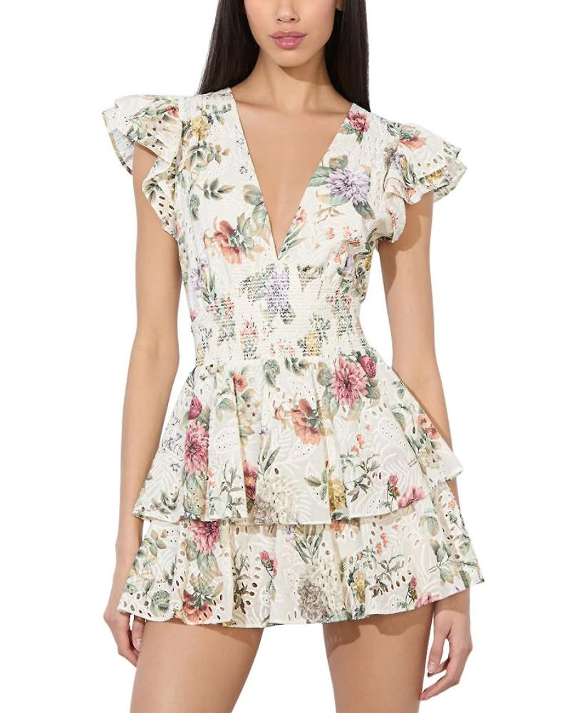 Kessie Ruffle Sleeve Romper