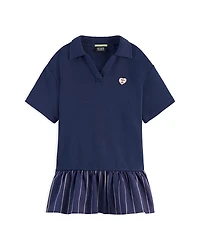 Scotch & Soda Girls' Polo Ruffled Sweatshirt Dress - Little Kid, Big Kid