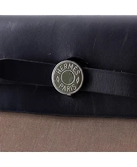 Pre-Owned HERMES Pre-Owned Hermes 31 Herbag Zip Leather and Toile