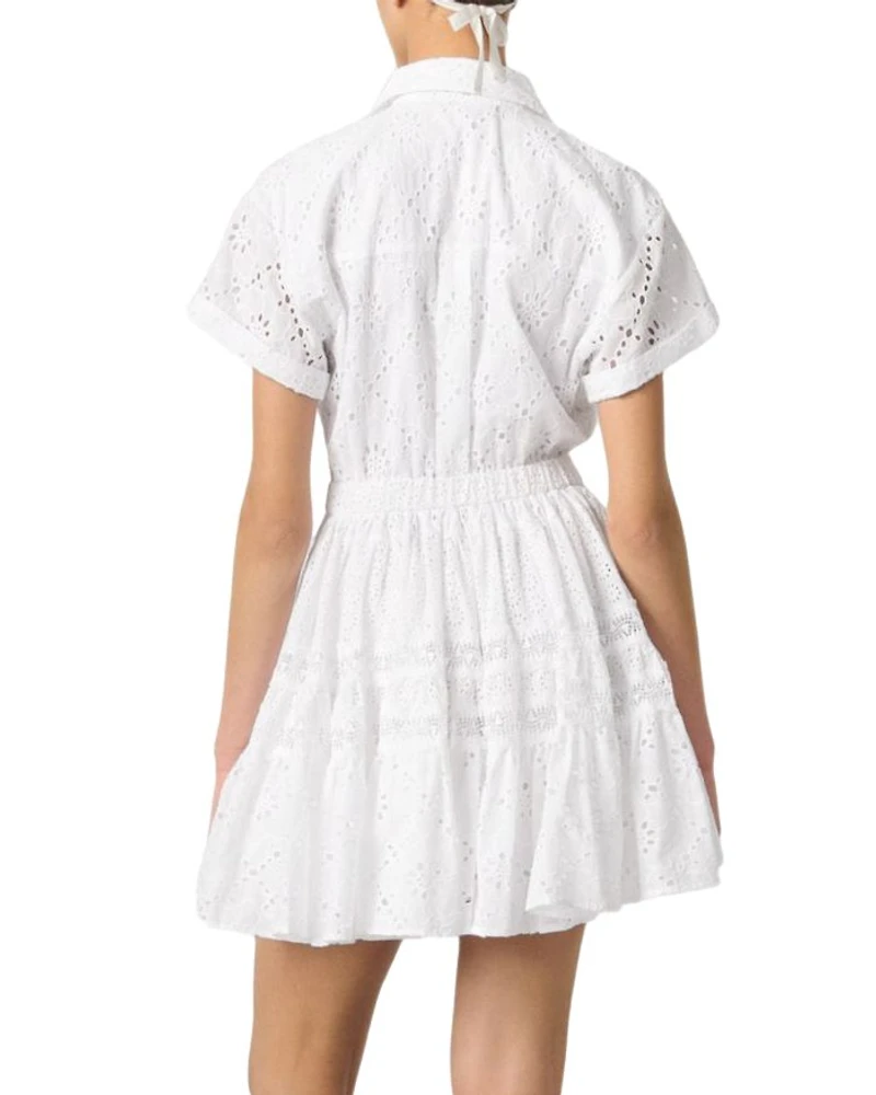 Embroidered Babydoll Dress