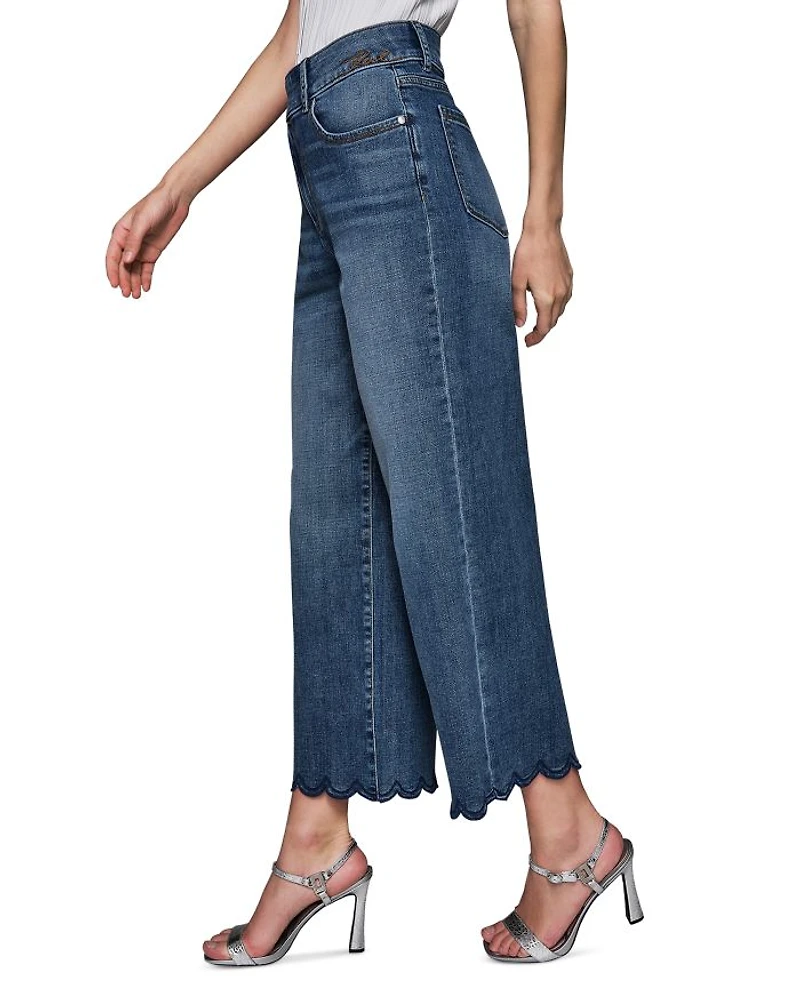 High Rise Scalloped Jeans Coastal Blue