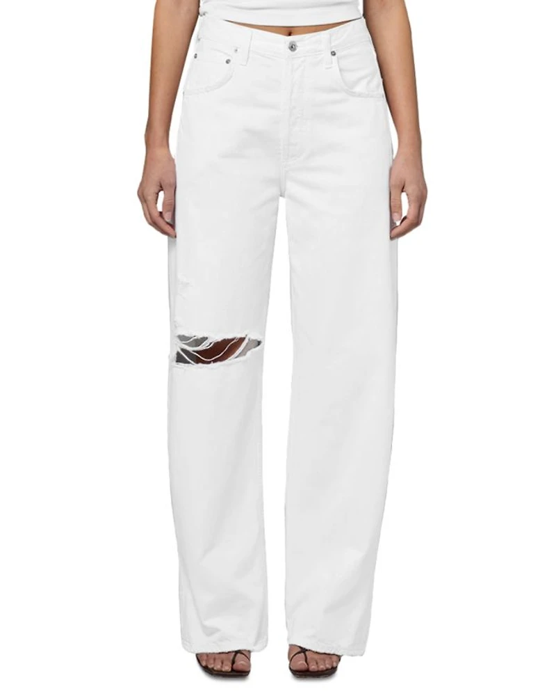 Ayla High Rise Baggy Jeans Zinc