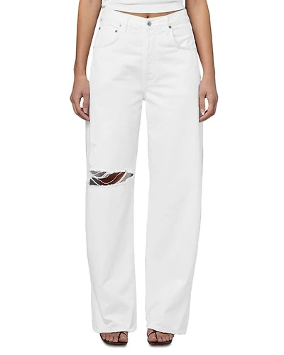 Ayla High Rise Baggy Jeans Zinc