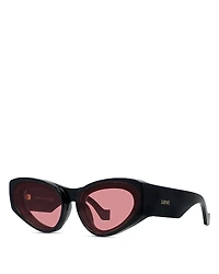 Loewe Signature Black Cat Eye Sunglasses, 62mm