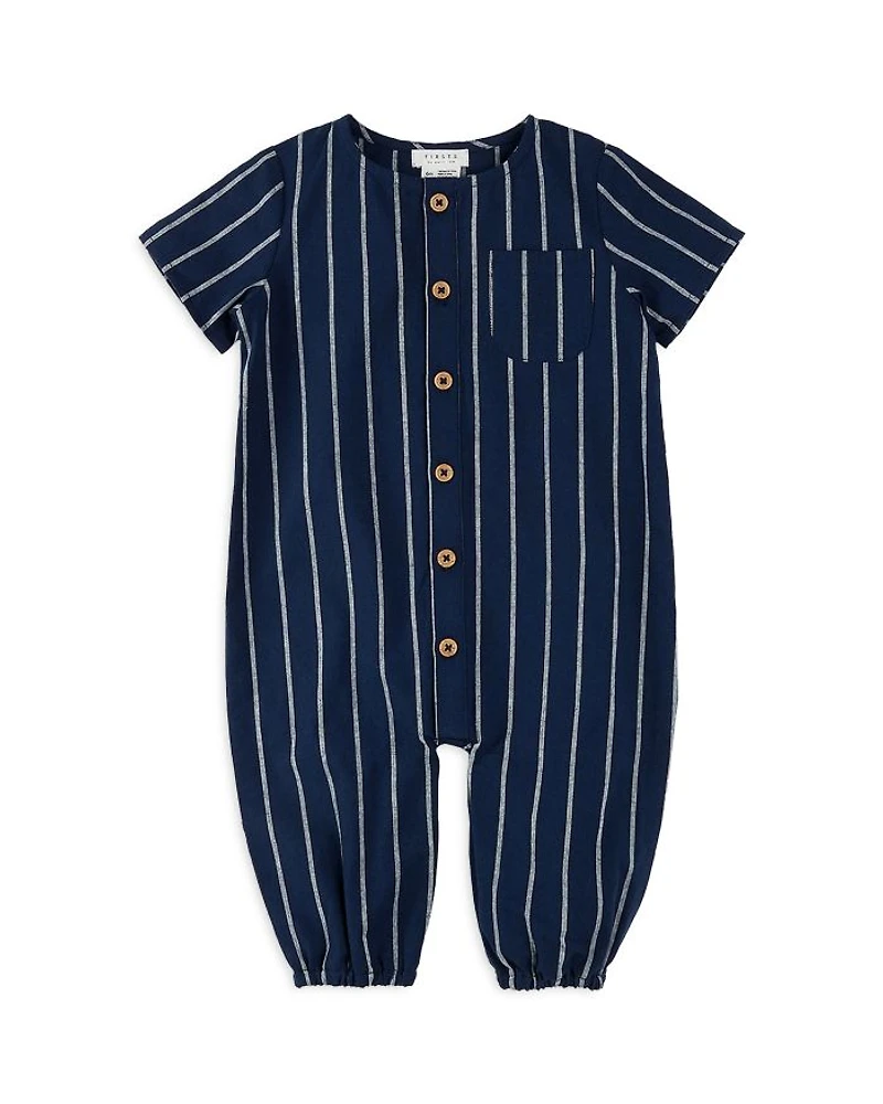 Boys' Striped Cross Hatch Coverall - Baby