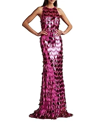 Tadashi Shoji Madysin Sequin Fringe Gown