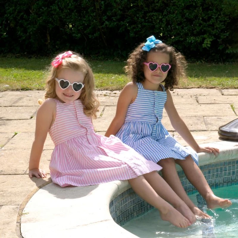 Girls' Striped Button-Front Sun Dress - Little Kid, Big Kid