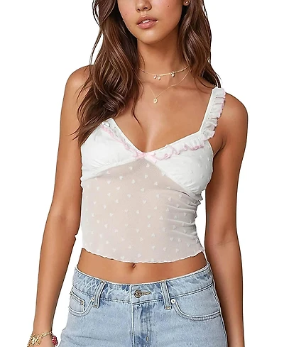 Edikted Posey Sheer Tank Top