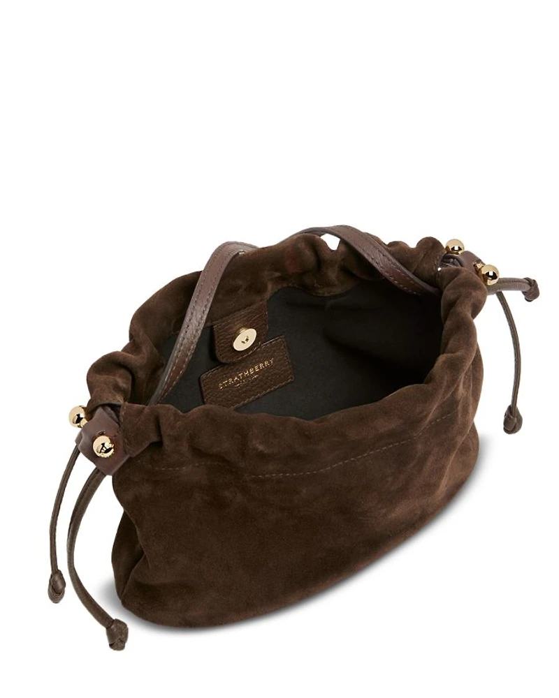 Charlotte Drawstring Suede Crossbody Bag