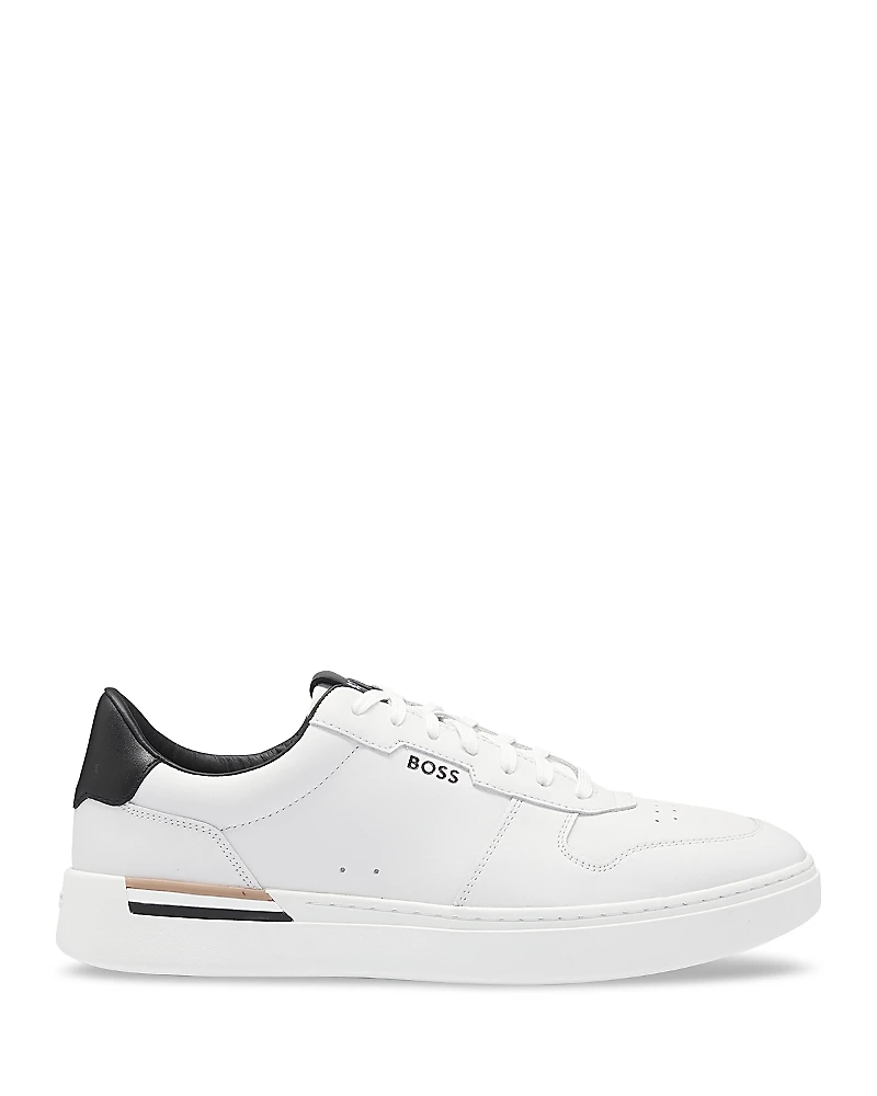 Boss Men's Leather Lace Up Sneakers