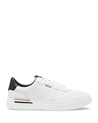 Boss Men's Leather Lace Up Sneakers
