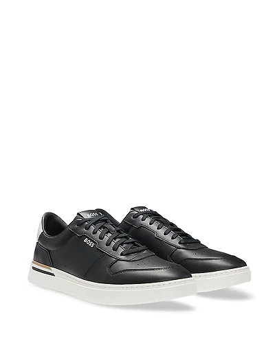Boss Men's Leather Lace Up Sneakers