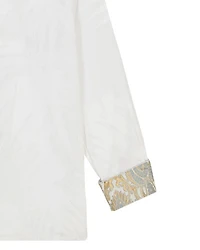 Back Print Long Sleeve Woven Shirt