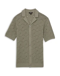 Royce Short Sleeve Cuban Hexagon Pointelle Shirt