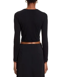 Pointelle Crop Cardigan