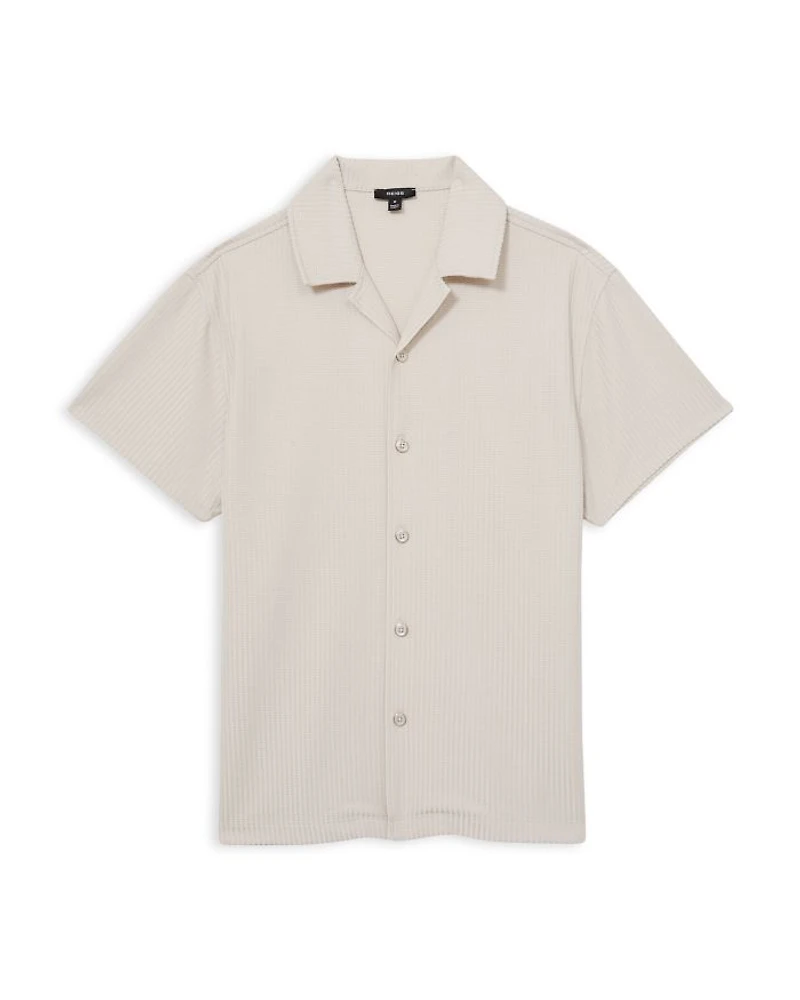 Warwick Short Sleeved Textured Cuban Regular Fit Shirt