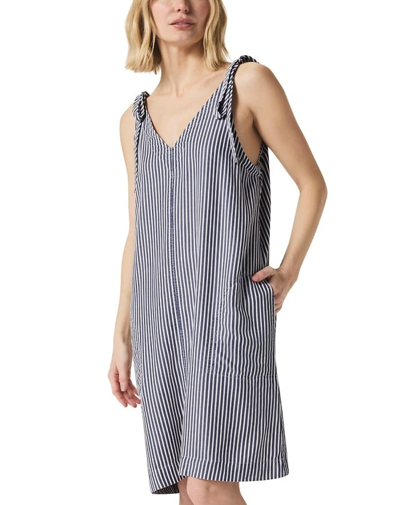 Halston Stripe Cotton Dress