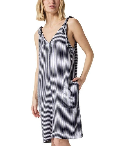 Halston Stripe Cotton Dress