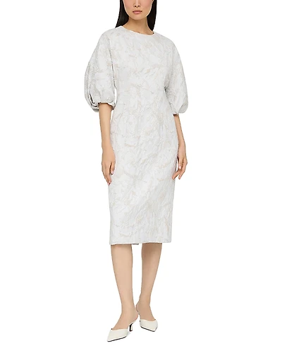 Lafayette 148 New York Balloon Sleeve Midi Dress