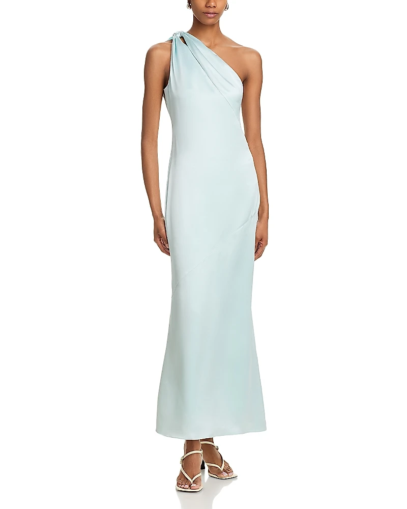 Line & Dot Daniella Satin One Shoulder Dress