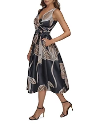 Floral Tie Waist Midi Dress