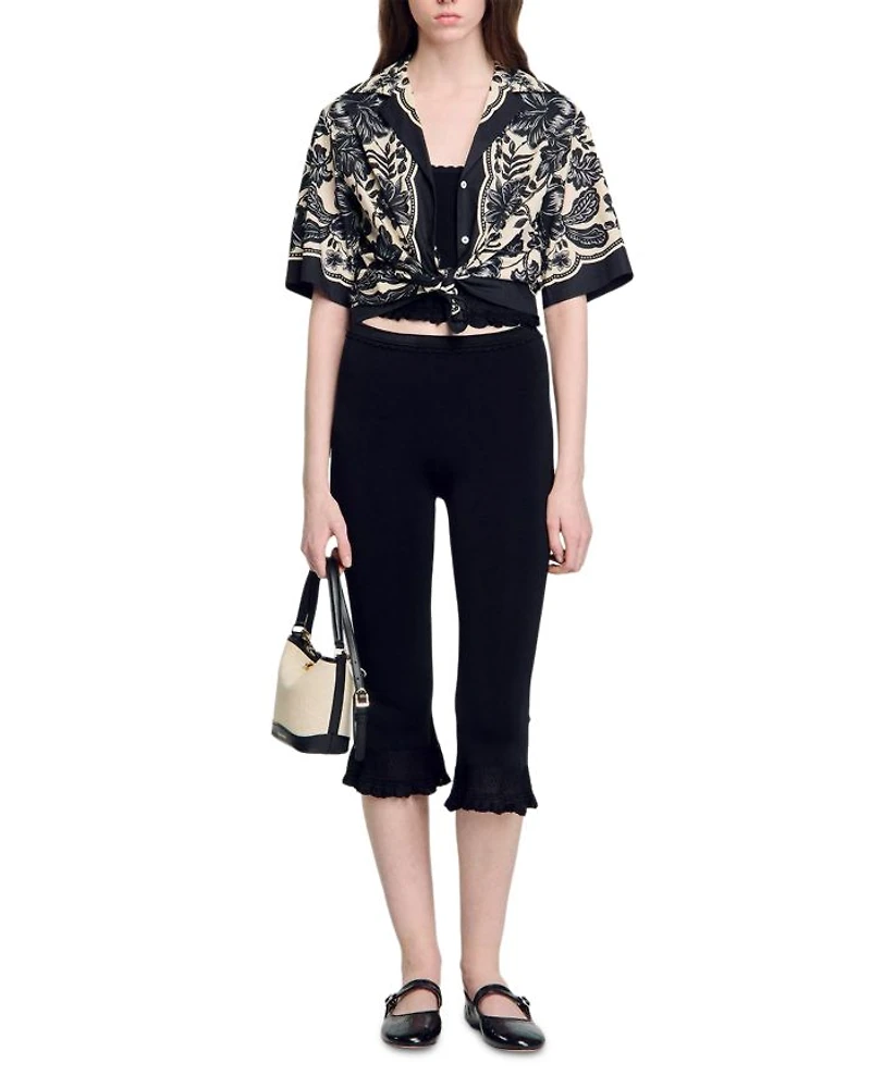 Ruffled Cropped Top