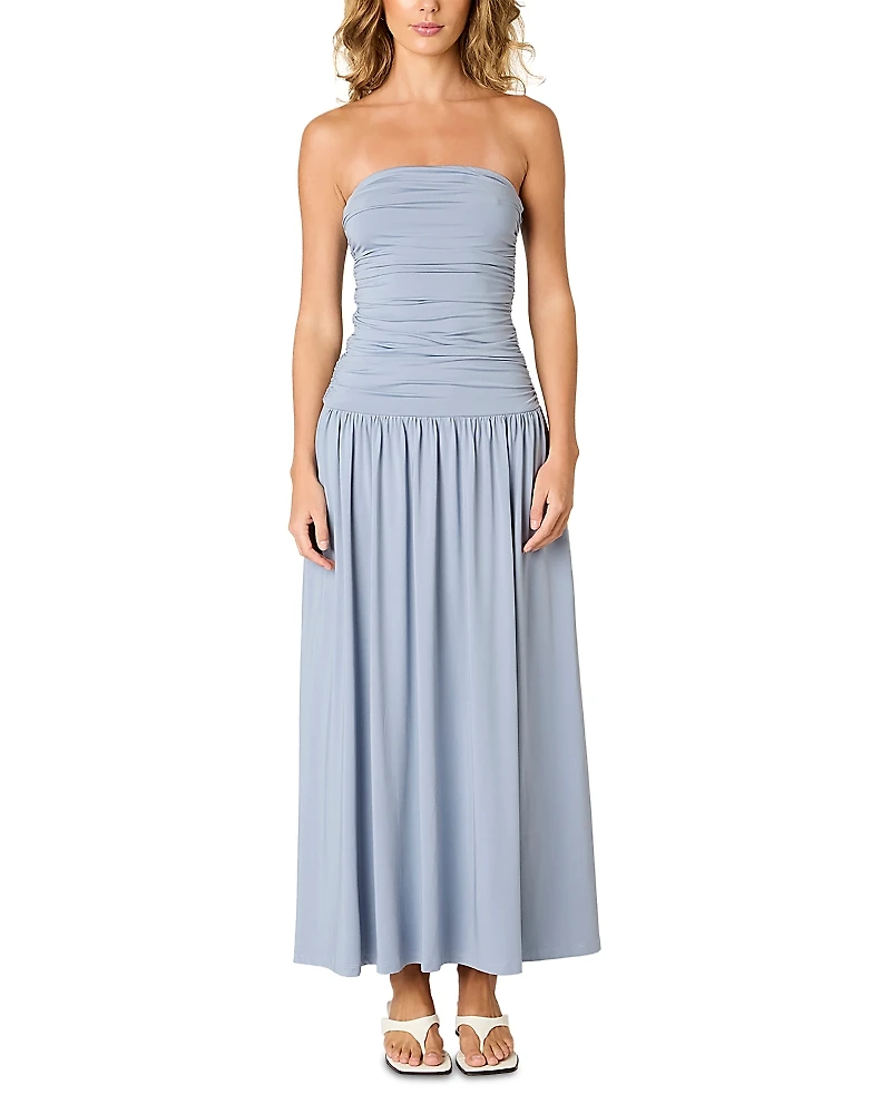 Nia Santal Strapless Drop Waist Maxi Dress