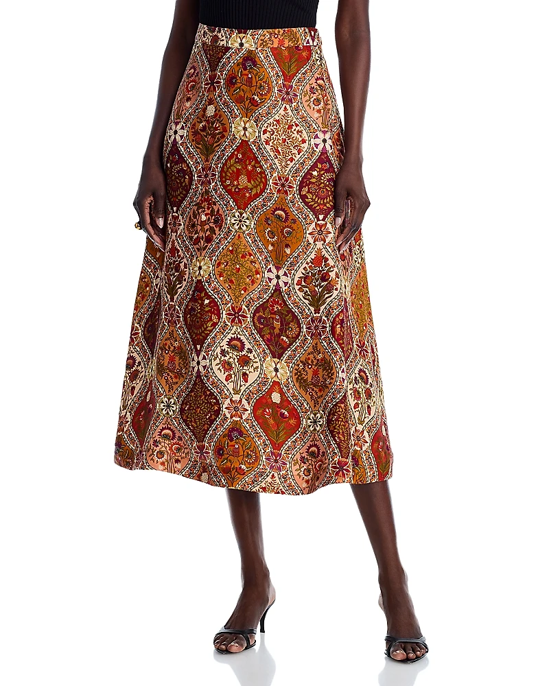 Farm Rio Romantic Nature Midi Skirt