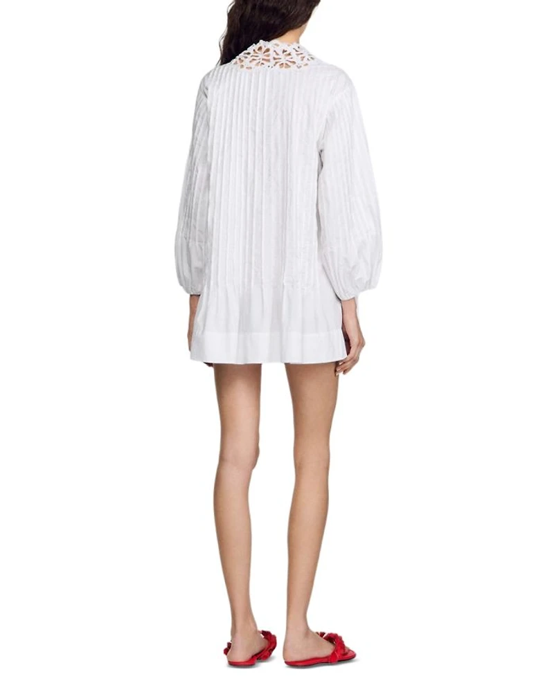 Lace Trim Mini Dress