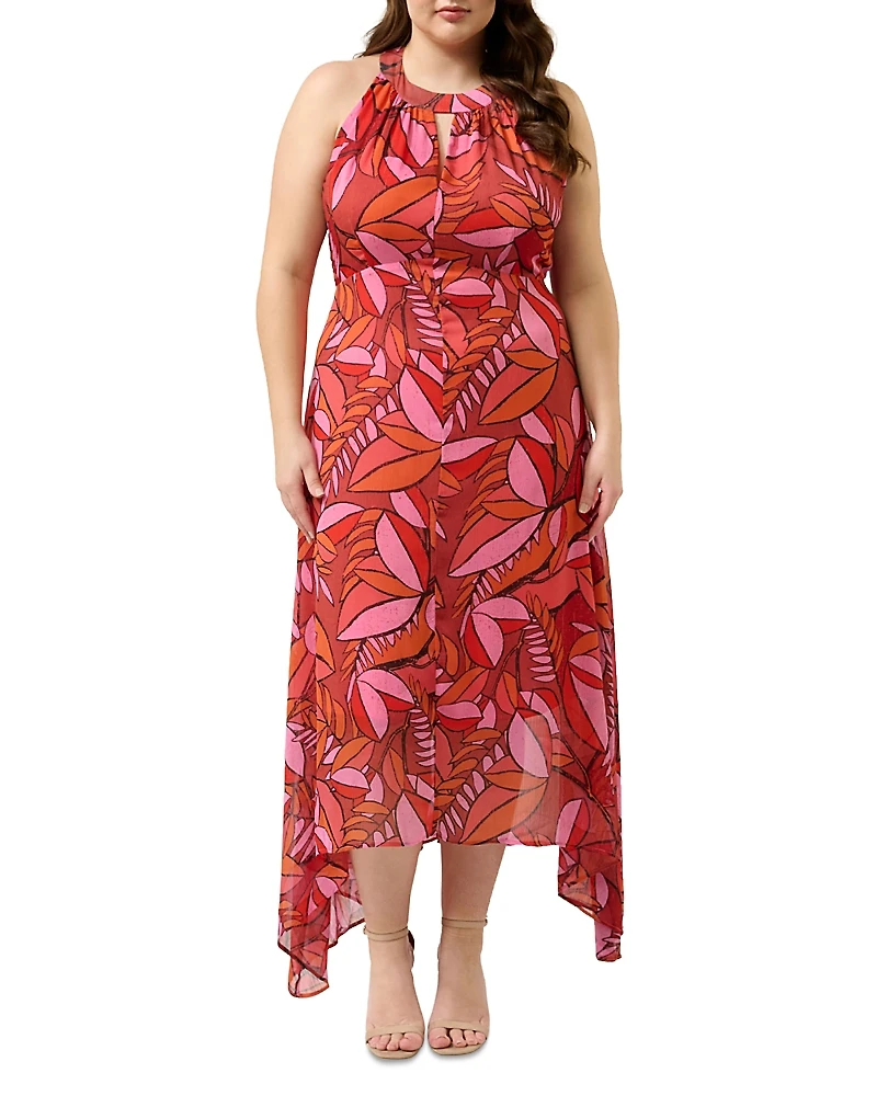 Estelle Plus Aster Halter Neck High Low Dress