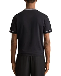 Ribbed Piped Crewneck Tee