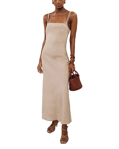 Reiss Roxanne Linen Slip Dress
