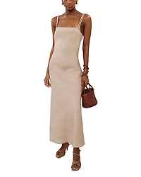 Reiss Roxanne Linen Slip Dress