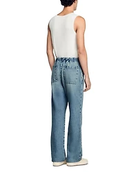 Faded Wide Leg Jeans Blue Vinta