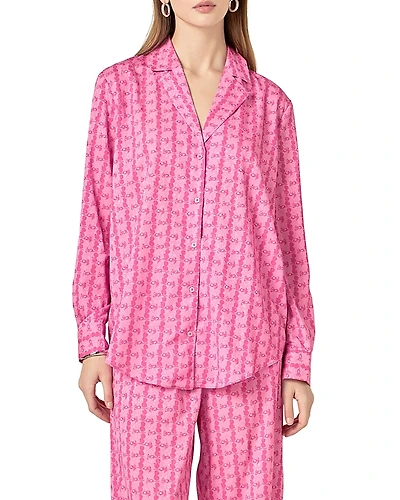 English Factory Women's Printed Satin Shirt