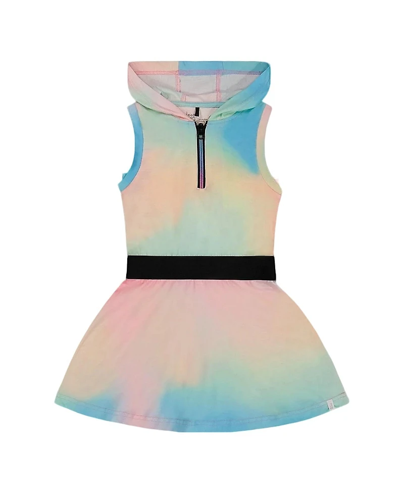 Deux par Deux Girls' Hooded Dress with Elastic Waist - Little Kid