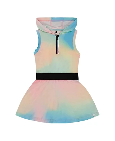 Deux par Deux Girls' Hooded Dress with Elastic Waist - Little Kid