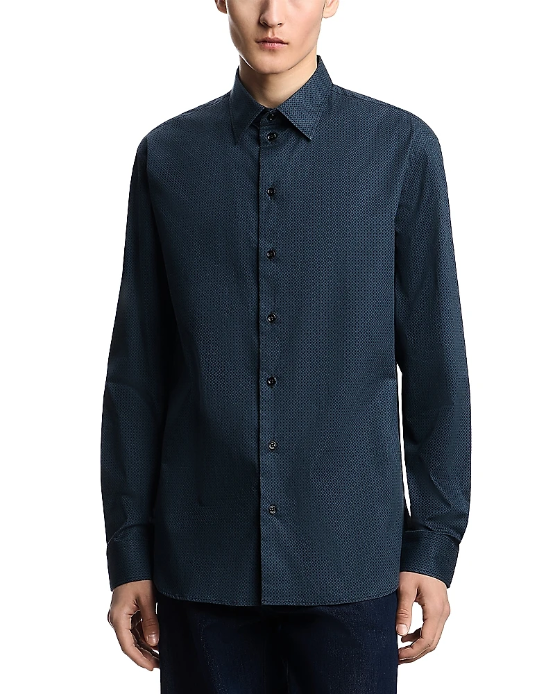 Emporio Armani Geometric Button Up Shirt