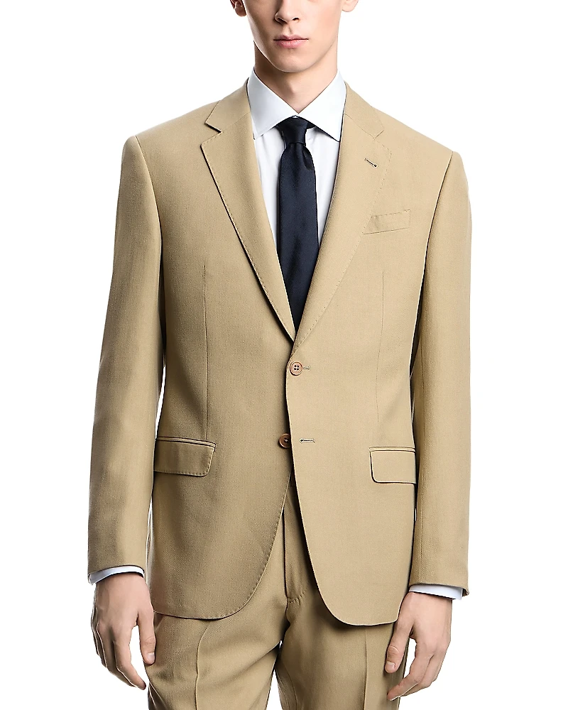 Emporio Armani Regular Fit Micro Ribbed Blazer