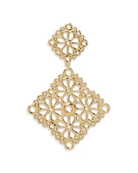 Spade Flower Lace Drop Earrings