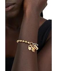 Snack Time Mixed Chain Charm Bracelet in Two Tone
