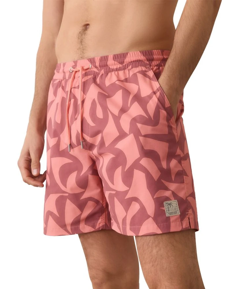 Printed Lined 6" Swim Shorts